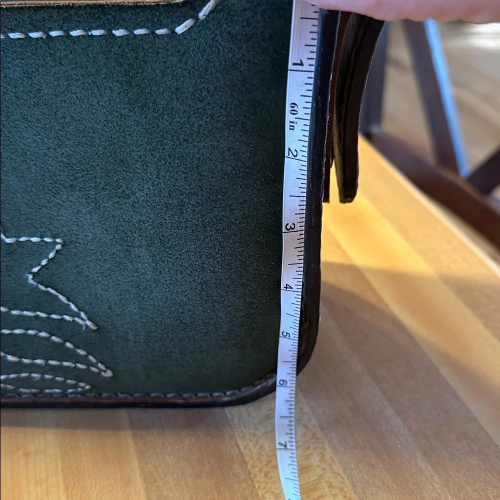 Green Suede Shoulder Bag - Picture 7 of 7